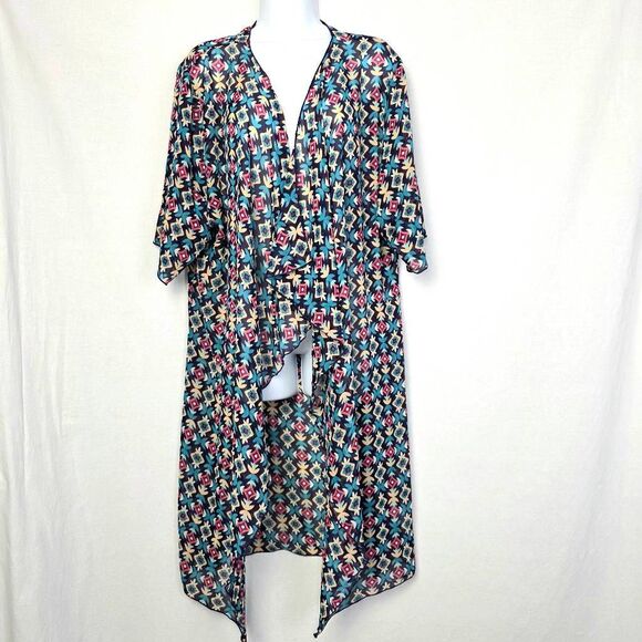 LuLaRoe Aztec Geometric Print Kimono M - Picture 1 of 9